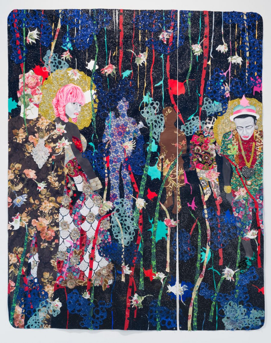 oxfordamerican's tweet image. “The godmother is like an ancestor who never really left. Someone who’s here even when they’re not.”

—From Selena Anderson's “Godmother Tea,” a short story from our Fall 2019 issue. Click the link for the full story. Art by Ebony G. Patterson #Issue106 oxfordamerican.org/magazine/item/…