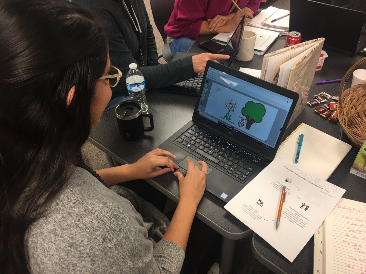 christineeinert's tweet photo. STEM professional development including our love of ELA! The auto draw site?! Wow! #novelengineering #stemcobb #stemsally #stemtania #cobbedtech @mondra_long @DanatEvans https://t.co/bbaa4HRET4