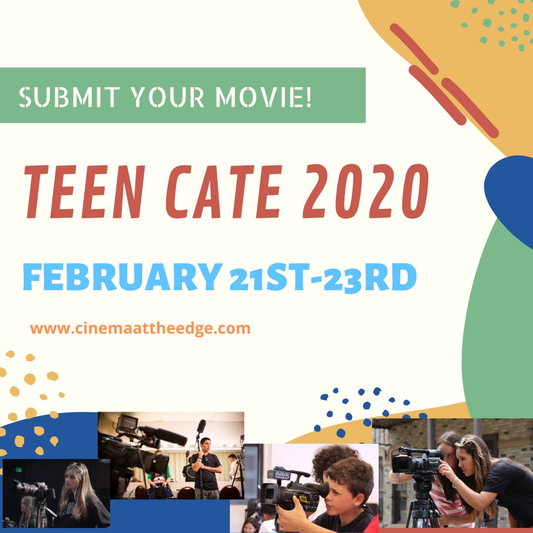 TEEN CINEMA AT THE EDGE FILM FESTIVAL (CATE) 2020
The Teen Cinema at the Edge film Festival (CATE) showcase's up and coming talent from a younger generation of film makers.
<a href="/FilmFreeway/">FilmFreeway</a> 
filmfreeway.com/CinemaattheEdge