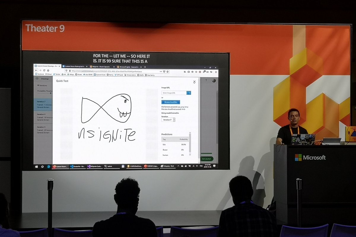 marcoamoedo's tweet image. Great @Azure cognitive services #customvision demo by @elbruno But he might need help from @HonestMvp with hist #MsPaint skills