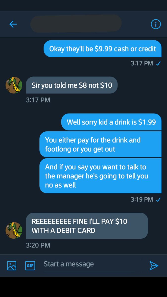 Man kids these days wanting less money for getting a drink and a foot long I need my depression pills @SUBWAYR0BL0X