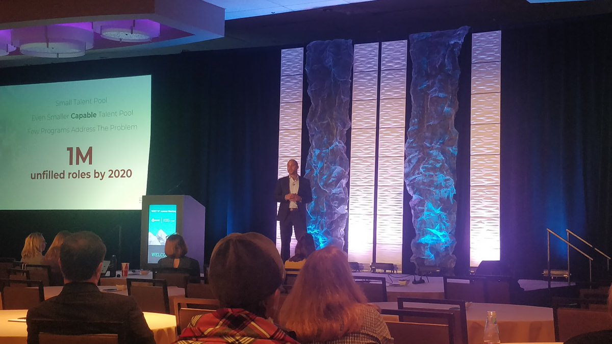 "We needed money and heard that Goldman Sachs had a lot of money". This story could've gone a lot of different ways 😅 #wcet19