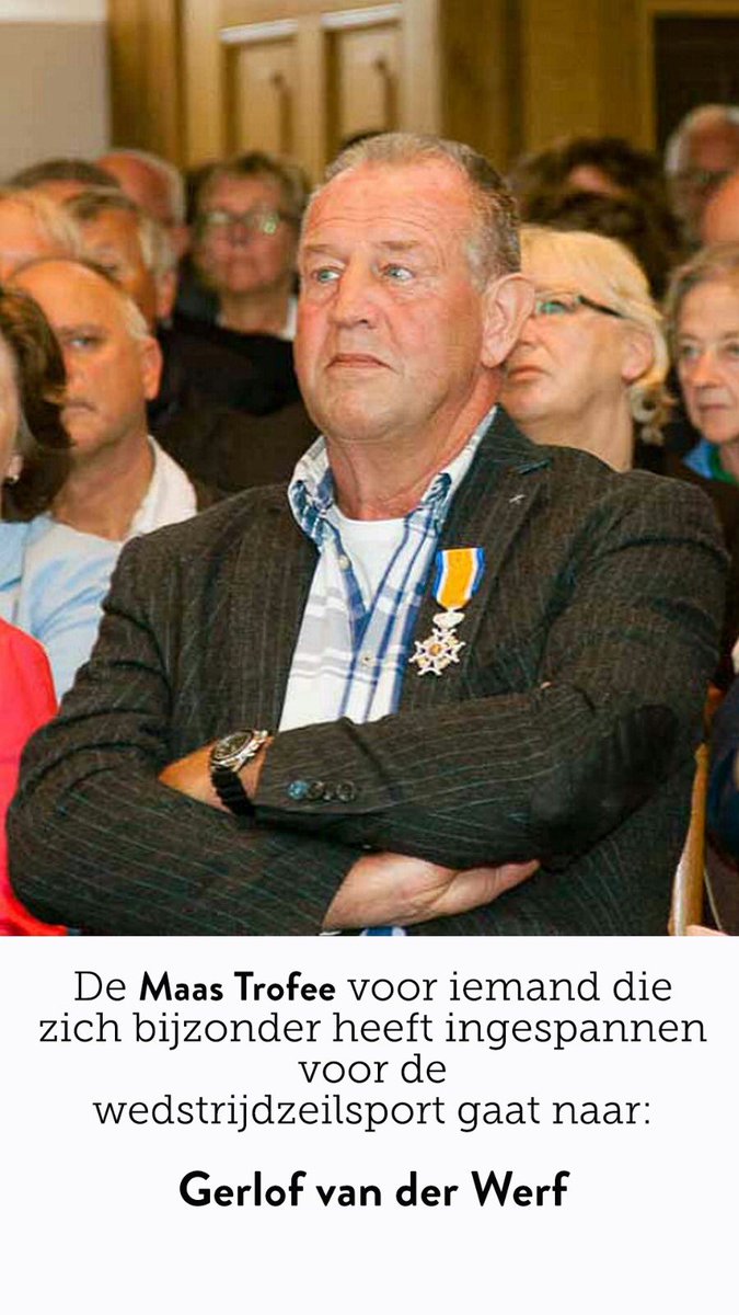 watersportNL's tweet photo. De Maas Trofee is zojuist uitgereikt aan Gerlof van der Werf (die heerlijk op Curaçao zit). Gefeliciteerd! #zhvj #prijzen #connyvanrietschoten https://t.co/4EriXBe0iT