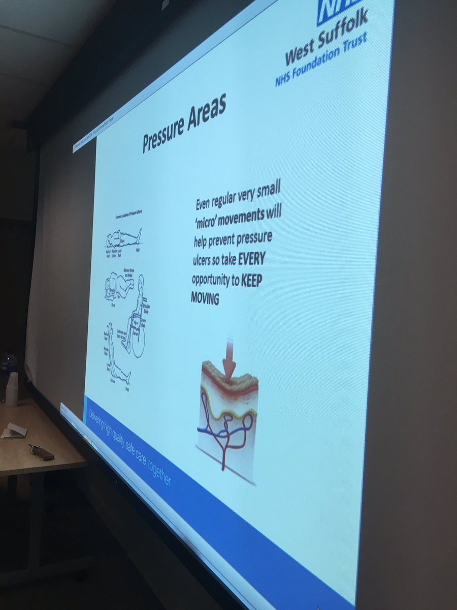 Emphasising the importance of pressure area care to the west Suffolk hospital volunteeres!