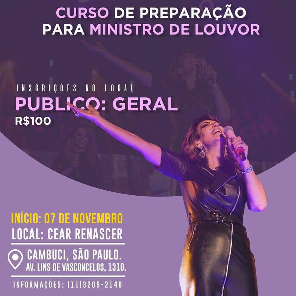 cearenascer's tweet photo. Este curso é para você levita, que ama cantar e adorar a #Deus! 🎤🎼
Nesta ... https://t.co/M4ncHSp72z https://t.co/EigT0VZulL