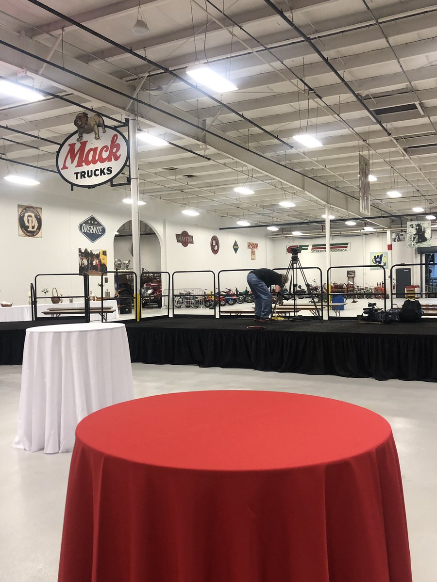 Sara_McCloskey_'s tweet photo. We’re getting set up for a long night of coverage at the watch party for @SpeakerCox in Colonial Heights. Be sure to follow us on @8NEWS. #LocalElectionHQ https://t.co/uw9NdOjOjr