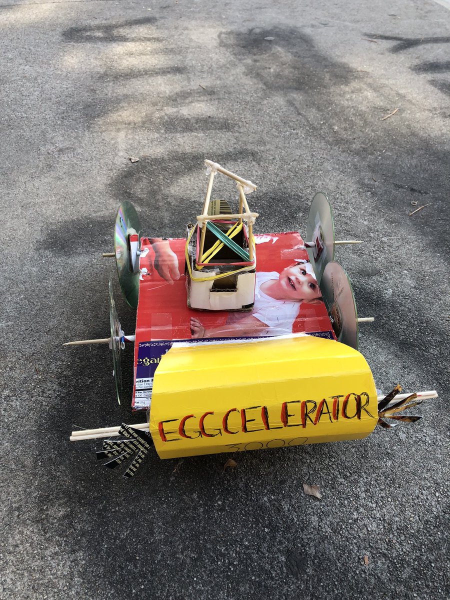 BloomtasticMath's tweet photo. Egg cars!! #iluvscience https://t.co/Z2Qssqd9ai