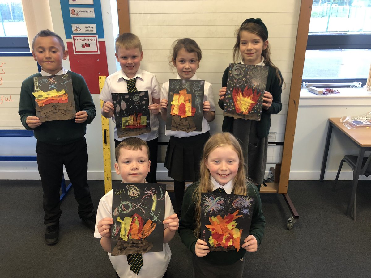MissLHollinger's tweet photo. Look at our fantastic bonfire art work! π₯π π @StPatsKilsyth https://t.co/lkIJ6o7dRI