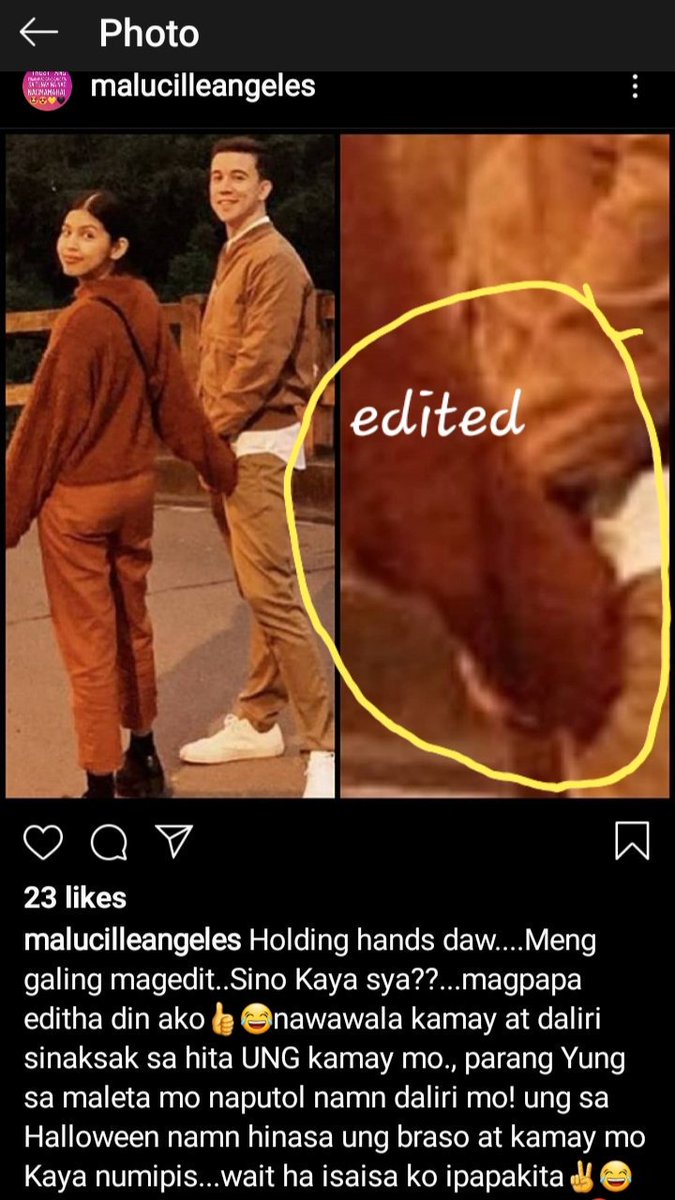 Maine's posted pic and Delulu's reaction.
EDITED daw. I KENNAT.😂😂😂😂