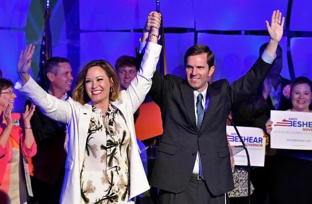 DisavowTrump20's tweet photo. BREAKING: Democrat Andy Beshear has beaten Trump-puppet Republican Matt Bevin to win the Kentucky Governor’s race!

RETWEET if you support Governor Beshear as he turns the deep-south Blue! #KYGov https://t.co/GNzHCzIer7