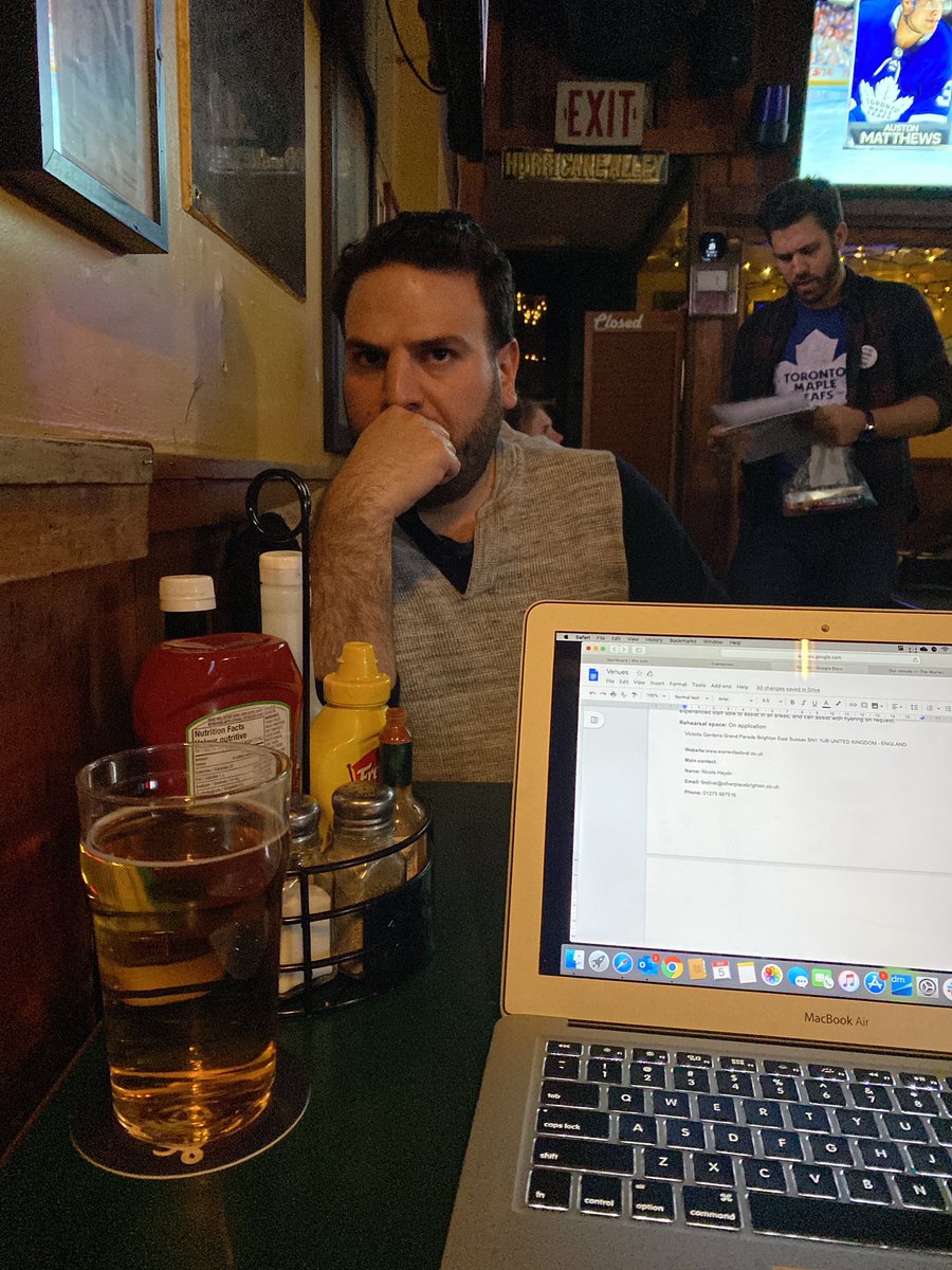 Drinking beers and making plans. Serious business. Big things to come... 😁😁😁 #onefouronecollective #TheaTO #indietheatre #TorontoTheatre #TheatreToronto #producerlife