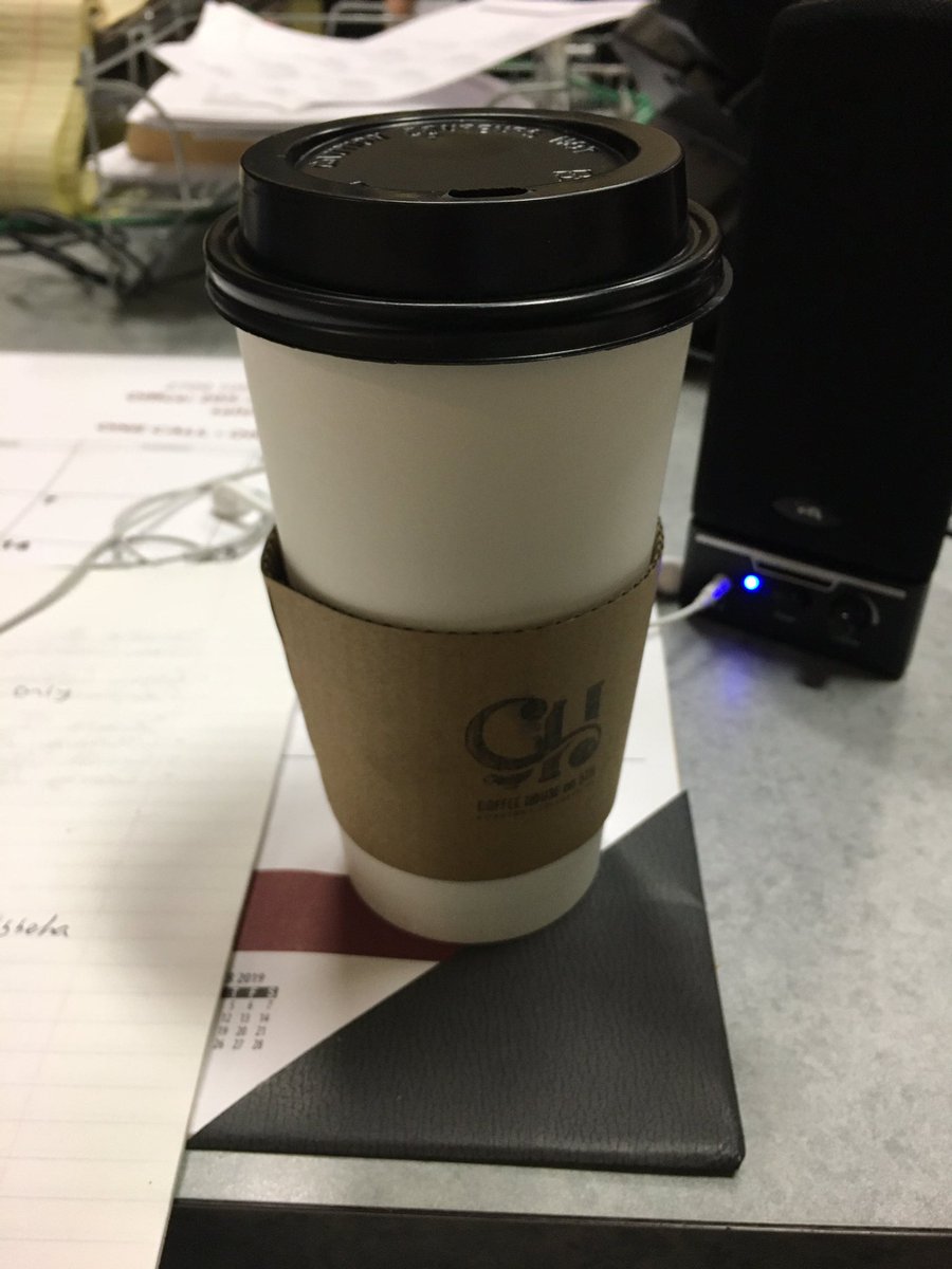 Scott_MartinTV's tweet photo. Thanks Morgan for making this extra hot! It was still warm when I got back #ElectionDay @CoffeeHouseon5 https://t.co/zyOWG7pcRg