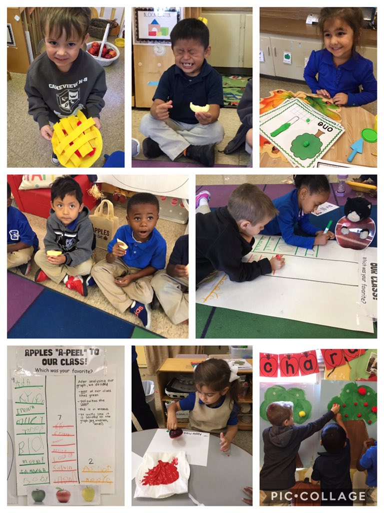 Apple-licious week so far! Pretend apple orchard, making apple pie’s in dramatic play, apple tree play doh mats, and apple taste test! And the best was my friends face when he tasted the sour green apple! 🤣<a href="/CaneviewK8/">Caneview K-8 Blue Jays</a> <a href="/WBRSchools/">WBR Schools</a> #prekrocks