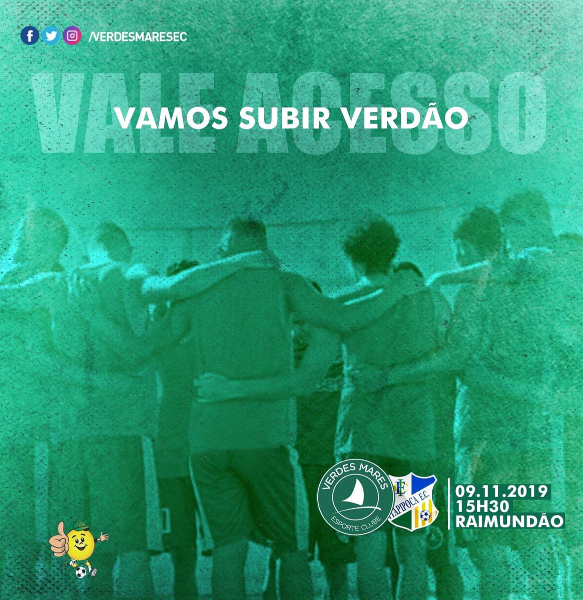 verdesmaresec's tweet photo. ✅ #ValeAcesso✅
.
🏆 Campeonato Cearense Serie C
🎖 Semi-finais
⚽️ Verdes Mares 🔁 Itapipoca
📅 09/11
🕰 15h30min
🏟 Raimundão - Caucaia (CE)
.
#JangadaNavegante
#VerdaoDosMares
#VamosSubirVerdão https://t.co/W6xEYf1r4U