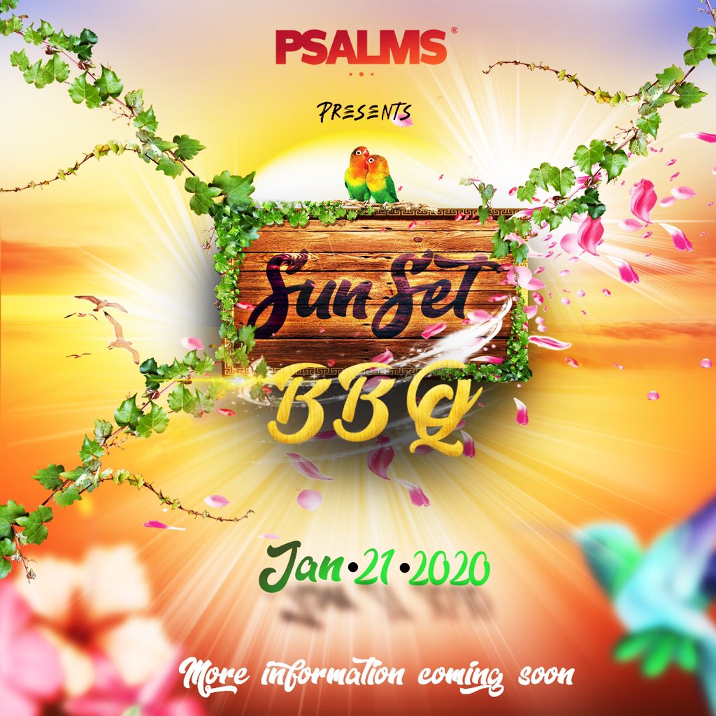 iamdjpsalms's tweet photo. Nothing better than a sweet, bank holiday sunset filled with vibes, music and great food! The party you’ve been asking for is on its way. January 21 2020 it’s going to be a Sunset BBQ! More info coming soon!!

#Psalms #Sunset 🌅#Bbq #Party #Vibe https://t.co/3ag4u4V607