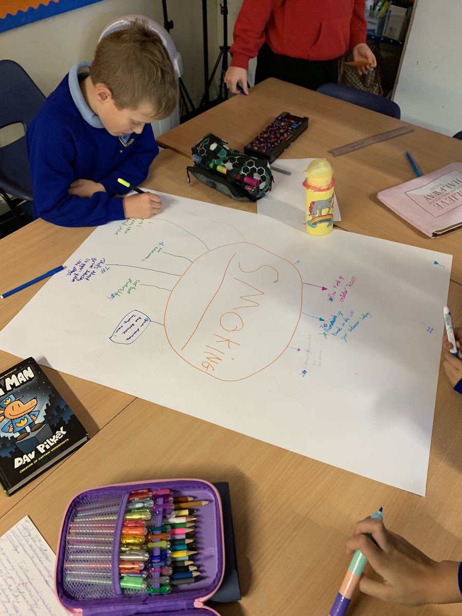 crcprimary's tweet photo. #crcp5 had a great afternoon researching how smoking effects our bodies and the environment. We found  out some very interesting facts! #crcphealthwb #UNCRCarticle17 #UNCRCarticle24 @SarahHooke @childcomwales @wgmin_health https://t.co/lPXH6N4Jpz