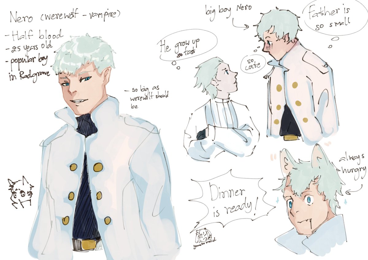 fangirlGlue's tweet photo. werewolf au, Nero the werewolf.

He is half blood, Vampire and Werewolf. Vergil rise him as gentleman  but he end up matting with Vergil xD

He had heat at every 3 month. During heat he always want to cuddle and stay close with his mate.

#NeroVer #spardacest #dmc https://t.co/xgA73OqsSM