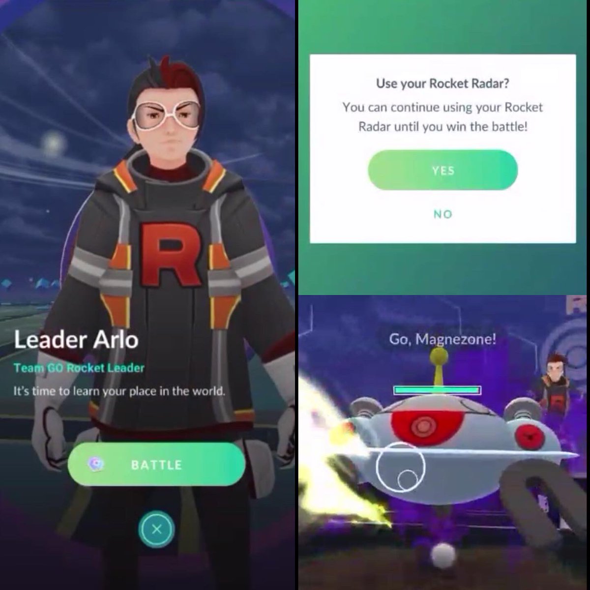 coupleofgaming's tweet photo. Let’s sum up what we know:
• #TeamGORocket leaders can be battled after collecting 6 fragments and can give a Unova stone if defeated 👀
• Reported from London and parts of the US 🇬🇧 🇺🇸
• #ShinyShadowMeowth is available 😈✨
#PokemonGO https://t.co/ExWIot50DL