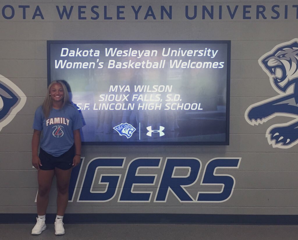 MyaWilson2020's tweet photo. After long consideration, I’d like to announce my commitment to Dakota Wesleyan University where I will be continuing my academic and basketball career 💙 Thank you to my couches, teammates, and family for supporting me! #bleedblue go tigers! @DWUWBB https://t.co/di73Hhjj8w