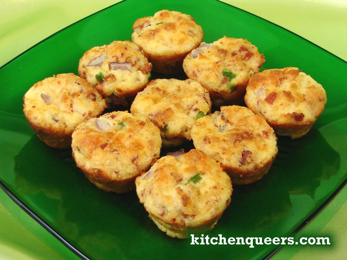 You can eat all you want because these #Bacon #Jalapeno #MiniMuffins are #LowCarb & #GlutenFree! See how to make them here: youtube.com/watch?v=MiOdw-… #FatHeadDough #KETO #appetizer