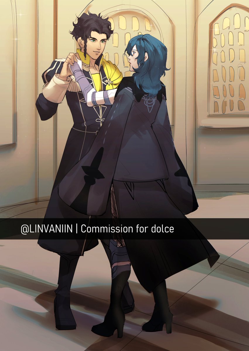 linvaniin's tweet photo. posting the #claudeleth #クロレス commissions that I finished a while ago 💛💙 https://t.co/f9Q5trkufN