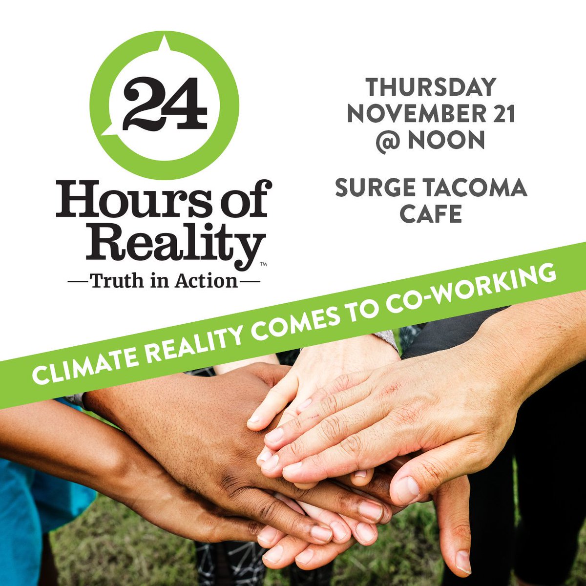 SurgeTacoma's tweet photo. Join us as Surge South Tacoma member, and Climate Reality Leader Donna, Thompson shares the truth of what the climate crisis means for our community, our planet, and our businesses. https://t.co/aLSgVFMILB