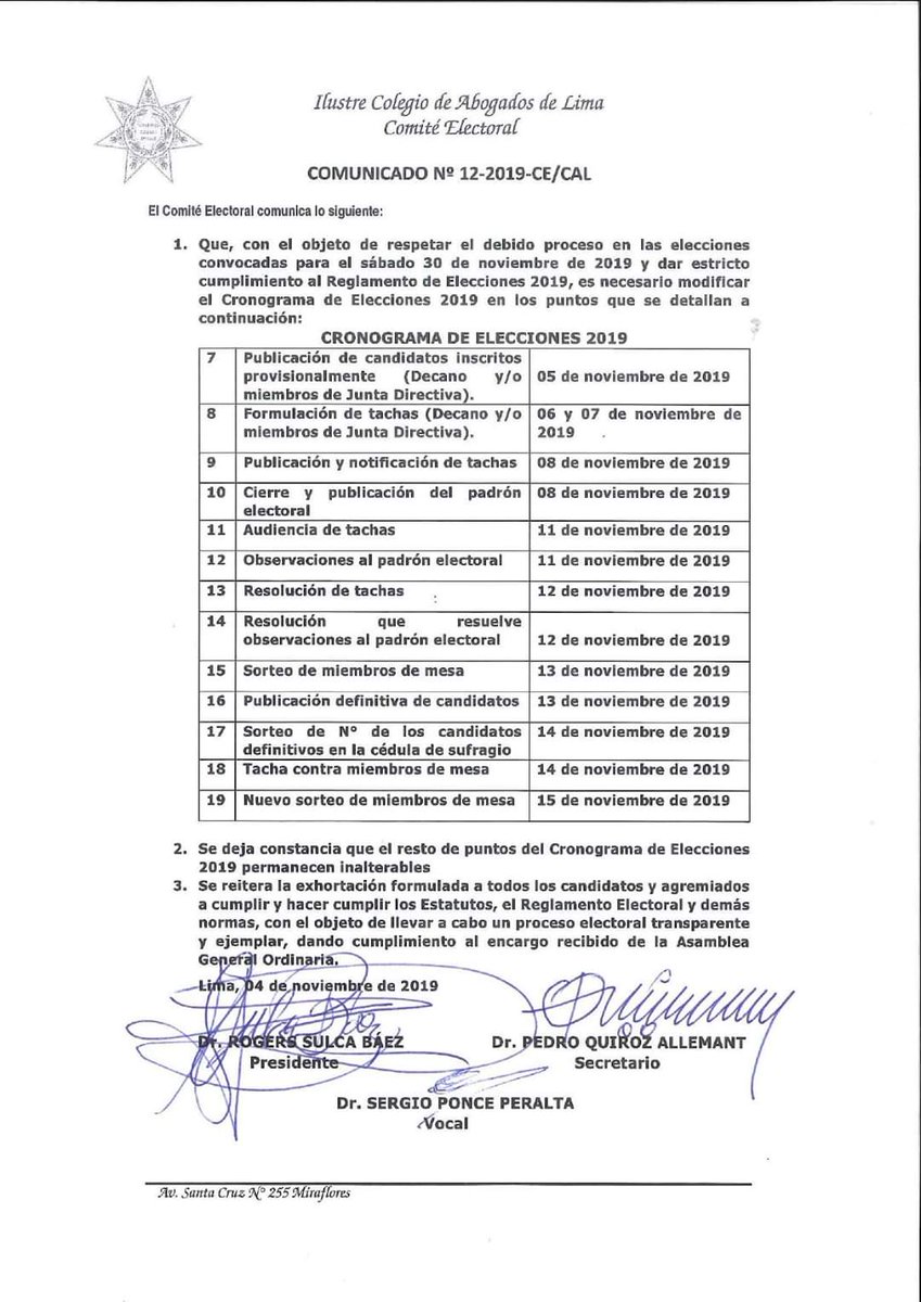 Colegio de Abogados de Lima tweet media