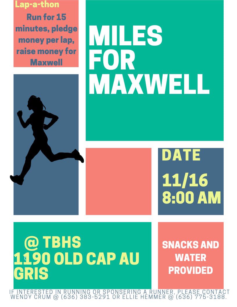 Miles for Maxwell! @TBHSTrojans