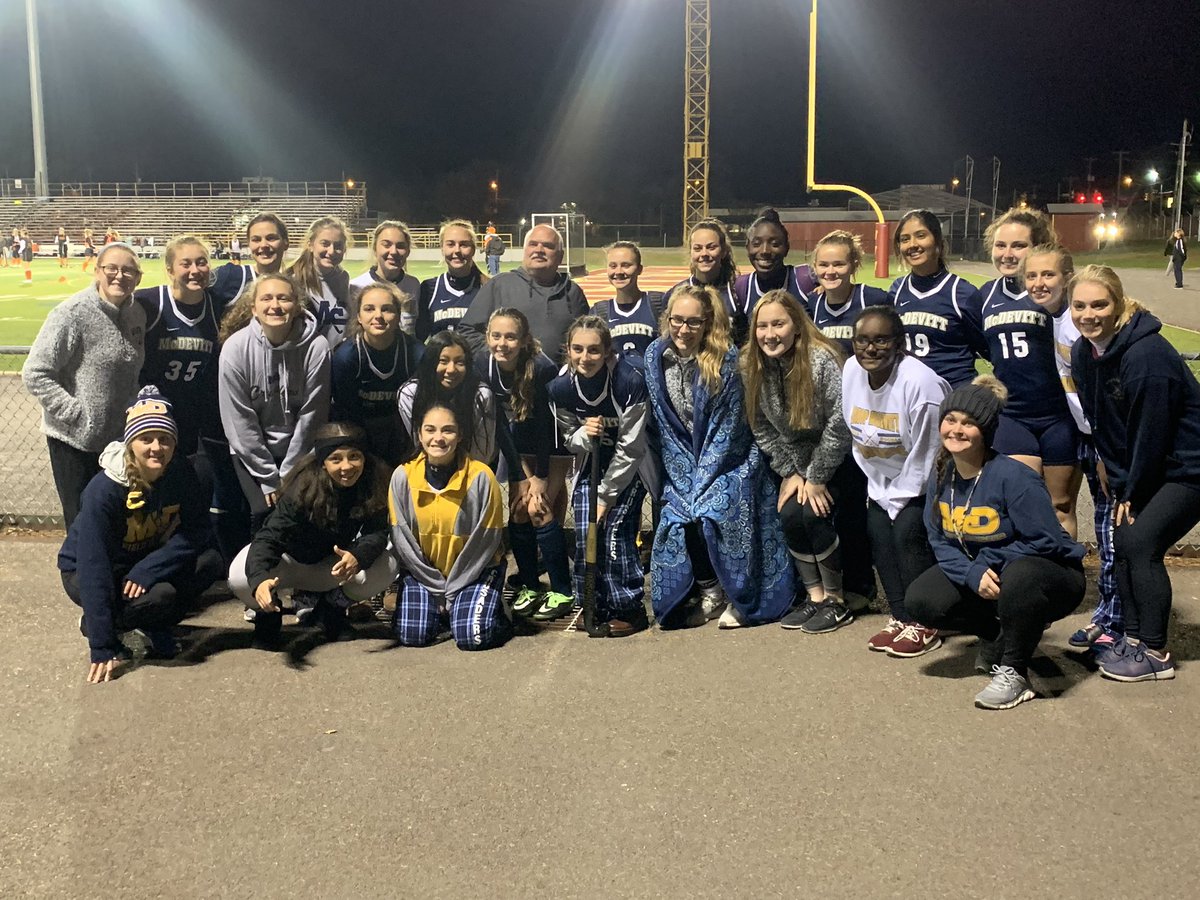 McD_Fieldhockey's tweet photo. History was made. Barriers were broken. We couldn’t be more proud of our team and our season! Thank you to all of our parents, family, friends, teachers, classmates, and alumni who have supported us through this unbelievable season! We are #McDProud 💙💛 https://t.co/zaVRiKiUFc