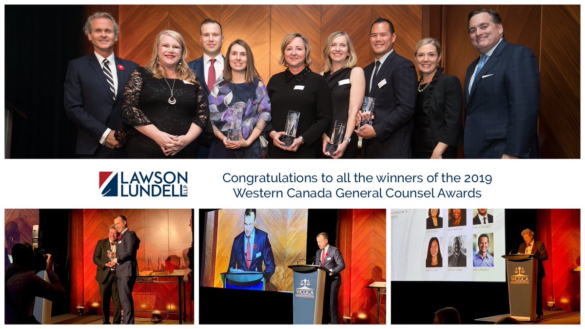 Lawson Lundell is proud to support the future leaders of Western Canada’s legal industry. Special congratulations to Tolek Strukoff of Gateway Casinos & Entertainment for being recognized as the 2019 #WCGCA Tomorrow’s Leader.