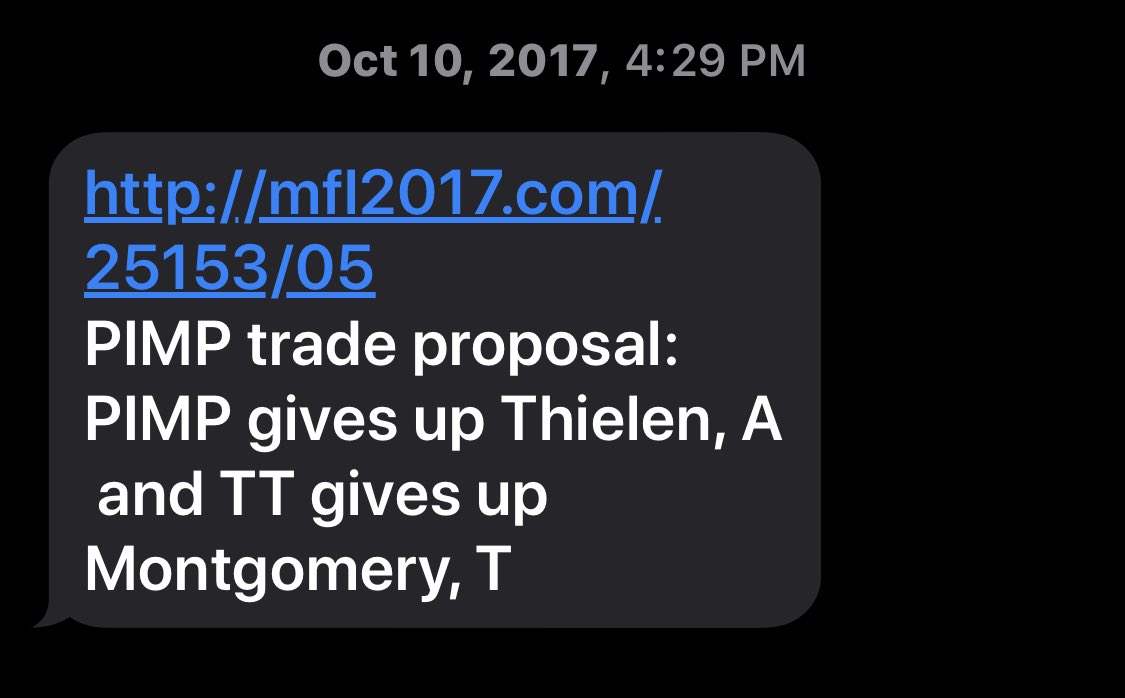 tuna_tyme's tweet photo. ⁦@MyFantasyLeague⁩ ⁦@Jeff_Mans⁩ ⁦@JeffRatcliffe⁩ ⁦@Fantasy_Guru⁩ ⁦@heykayadams⁩ ⁦@MatthewBerryTMR⁩ @dirty6613 ⁦@FFToday⁩ ⁦@Michael_Fabiano⁩ ⁦@SiriusXMFantasy⁩ #turneddownforwhat#whatwasithinking#wishicould seethefuture https://t.co/s5SigHV8Su