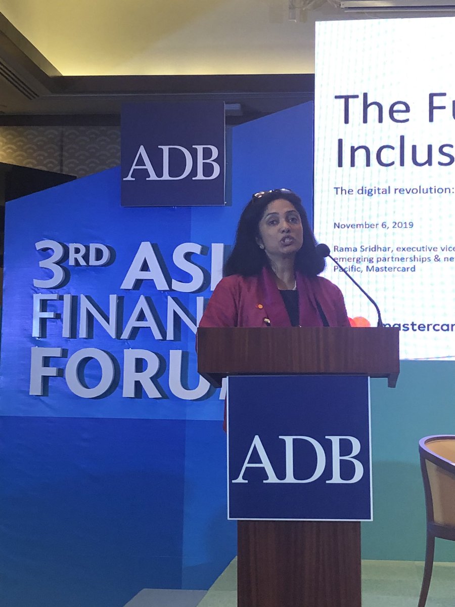 Good to be in Manila at the <a href="/ADB_HQ/">Asian Development Bank</a> for the 3rd Asia Finance Forum. Keynote by <a href="/RamaSridharMA/">Rama Sridhar</a> from Mastercard talking about our passion for #financialinclusion and #digitalinclusion. ADB and Mastercard joining hands in this important space