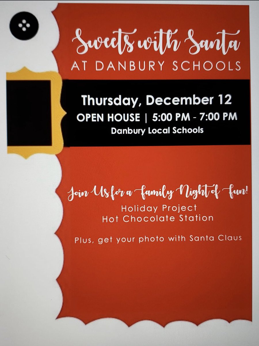 Mark your calendar... save the date!!! Santa is coming to Danbury and bringing with him tons of awesome activities... from writing letters to be mailed to the North Pole, to Laker Holiday ornaments and more... bring your family and enjoy the festive evening!⛄️🎄