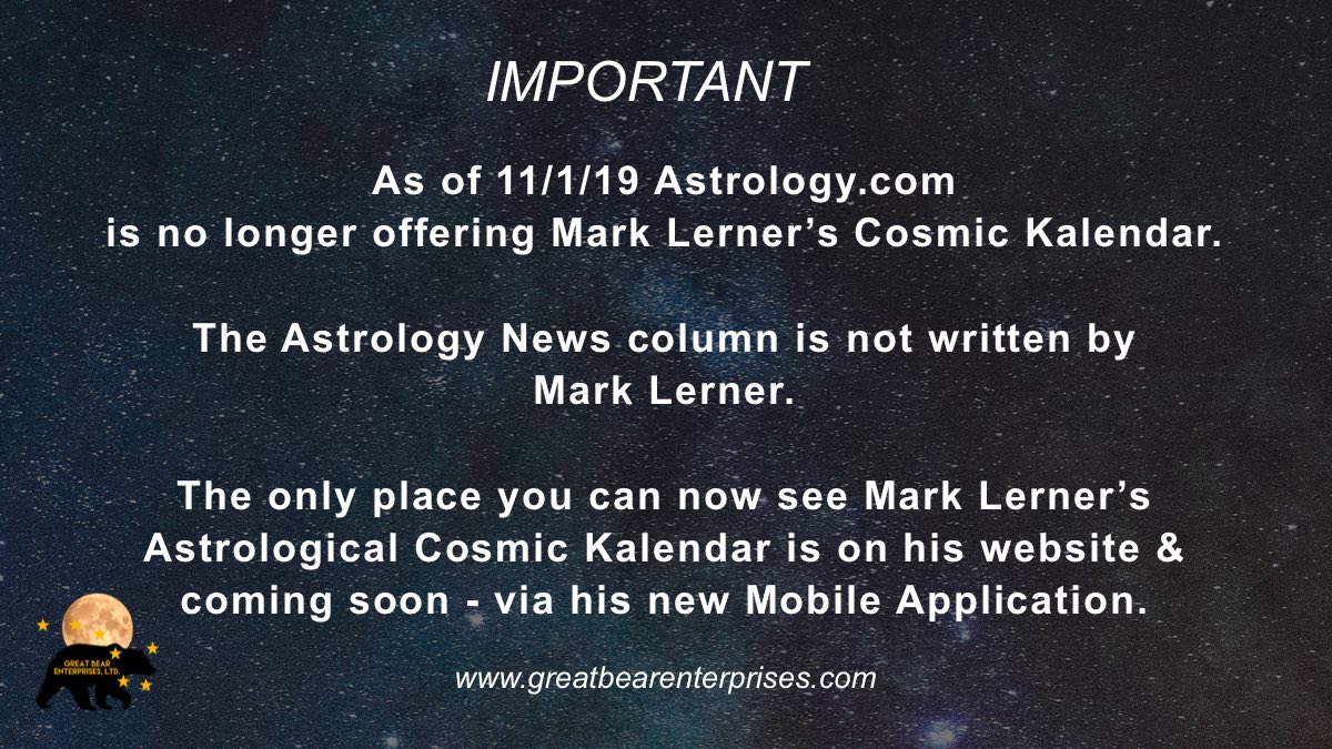 markgobear's tweet image. An Important Notice!