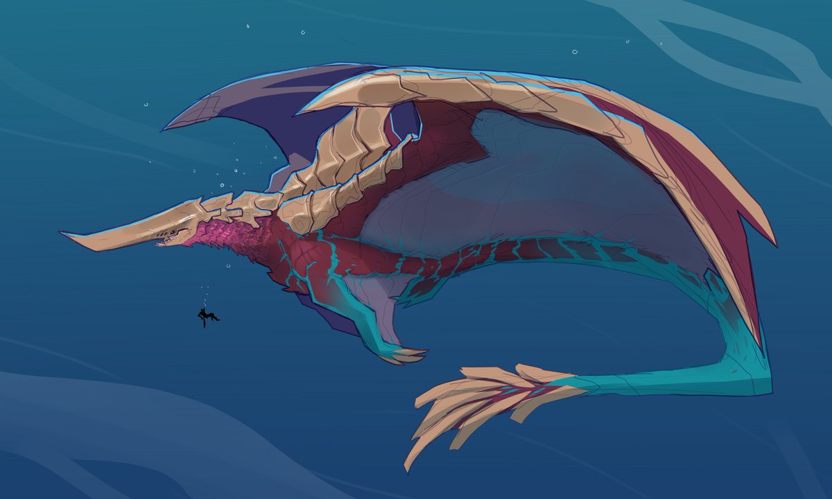 A redesign of another oldie: Zelgrados, a giant sea leviathan.

#creatureconcept #creature #dnd #dungeonsanddragons