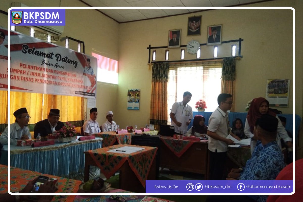 bkpsdm_dm's tweet photo. Acara pelantikan dan pengambilan sumpah / janji jabatan Penilik Pertama dilingkungan Dinas Pendidikan Kabupaten Dharmasraya
#BkpsdmDharmasraya #Info https://t.co/AsJB23d0hg