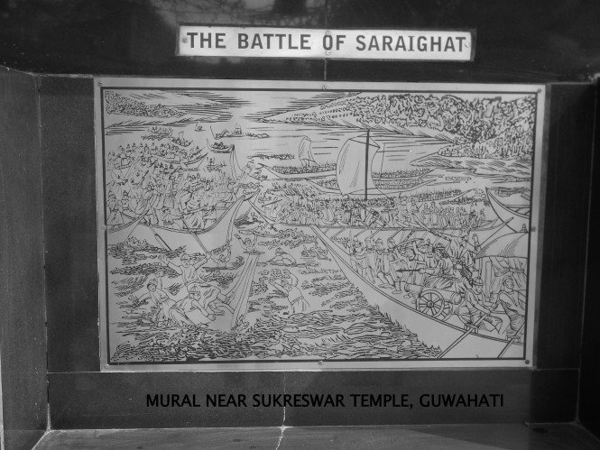 In this historic battle fought at Saraighat on banks of Brahmaputra river, in which "Lachit Borphukan", despite having limited resources, crushed the Mughal army. Many Mughal commanders were killedThe army of "Bofukan" drove the Mughal army far beyond the borders of Ahom Raj