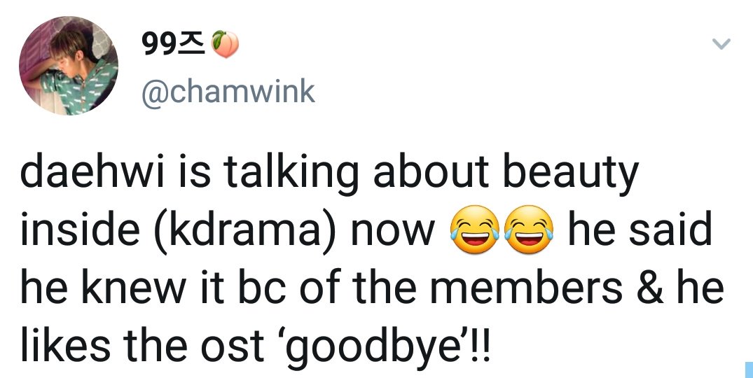 9. AB61X Lee DaehwiDaehwi from AB61X said to his fans that he likes Goodbye during a fansign.