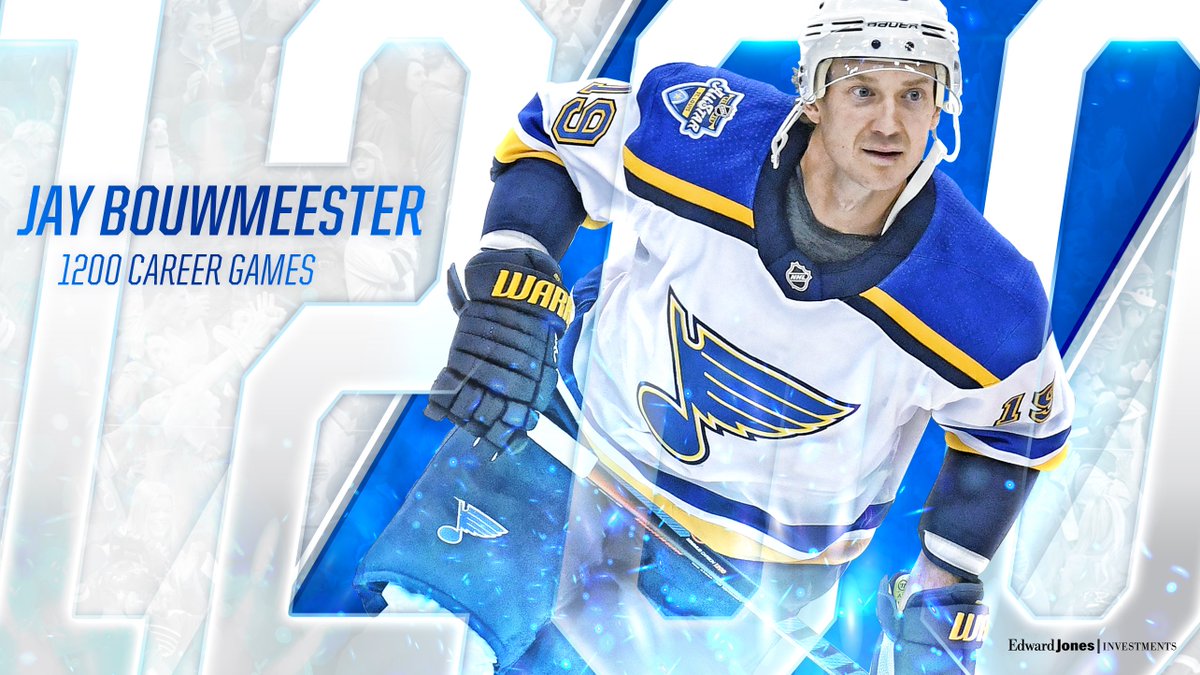1,200 games. 
Incredibly elite company. 
Congratulations, Jay Bouwmeester! 
bit.ly/2rgkig4
#stlblues