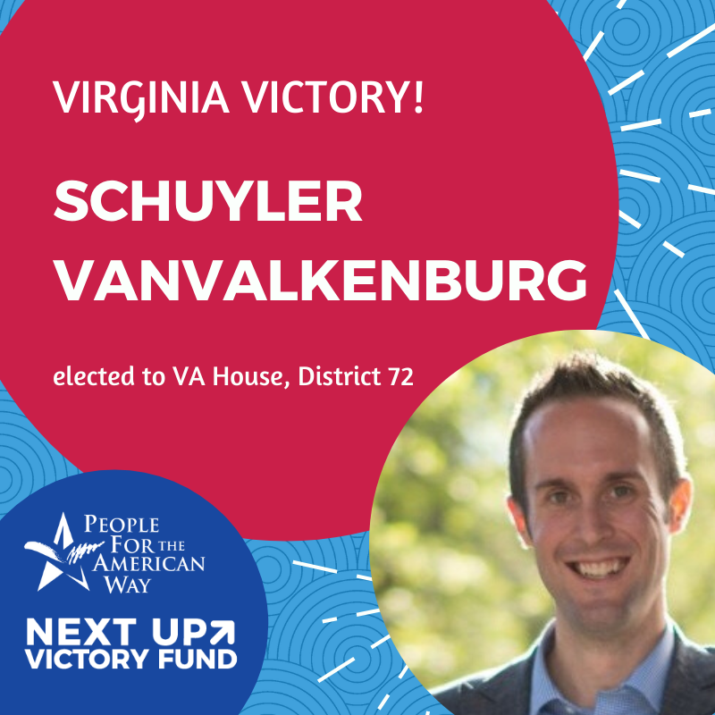 peoplefor's tweet photo. BIG WIN BY SCHUYLER VANVALKENBURG IN VA! @VVforDelegate is one of the promising young leaders who we supported this year through PFAW’s Next Up Victory Fund, and we are very excited to celebrate his victory for the VA House. https://t.co/EhSX55J1EA #NextUpVA #ElectionNight https://t.co/iEO8tkXFxf