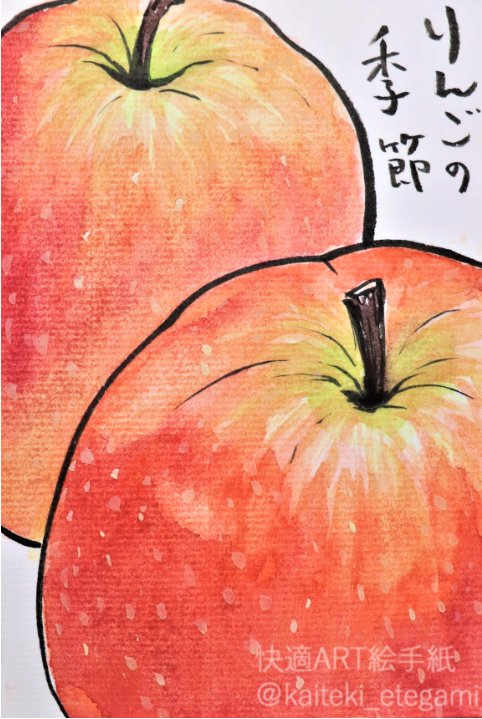Twitter 上的 快適art絵手紙 解説動画でりんごを描きました 色が薄めのりんごですが また今度色の濃い紅玉とかも描いてみたいです 冬の果物代表ですね Youtube動画 T Co Zvxqnw0v0c 絵手紙イラストチャンネルページ T Co Bz4ahqcarr 絵手紙
