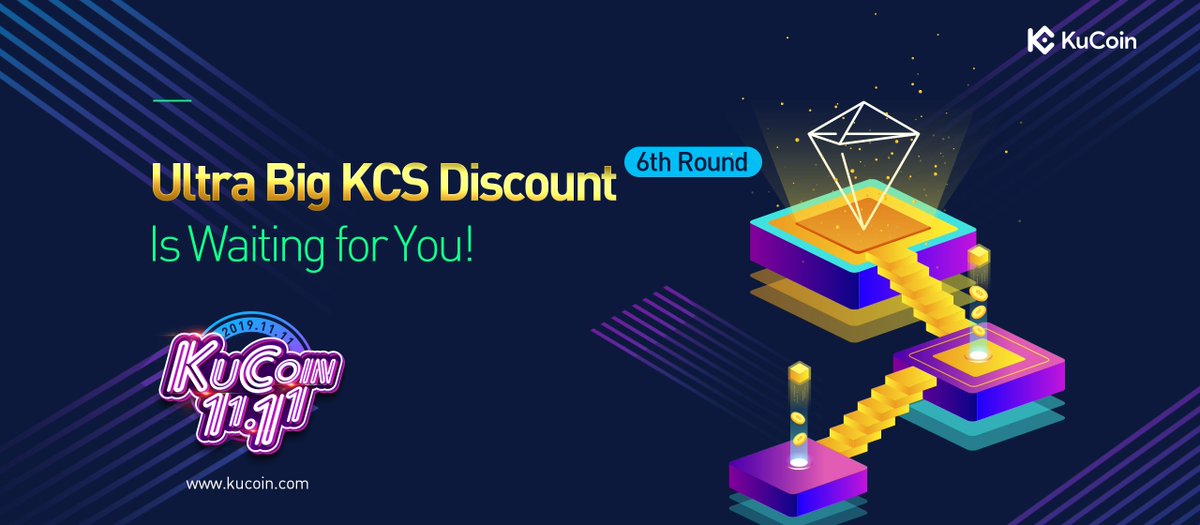 Be prepared for the 6th round of the Ultra Big KCS Discount Sale!

⏲ Nov 6, 15:00 (UTC+8) 
💰 75% off
👉 kucoin.com/activity/95

Set your clocks so you don’t miss out!