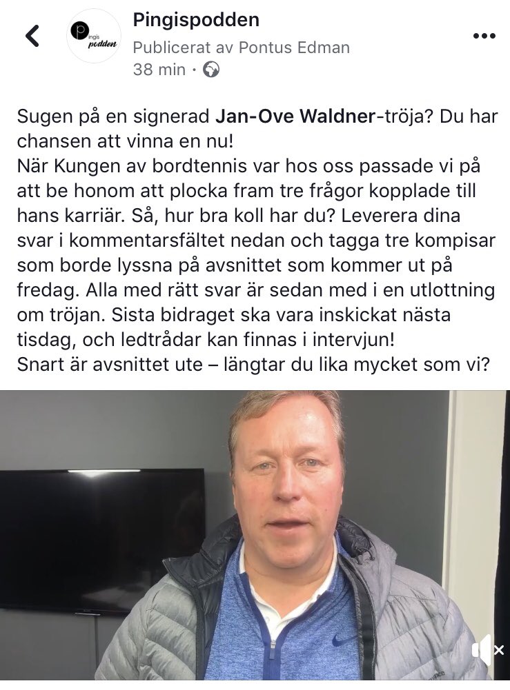 In och tävla vetja! 🏓 på fredag kommer del 1 av intervjun med J-O.
