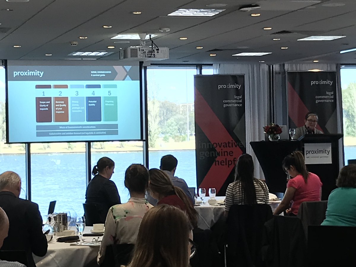 “Communicate don’t escalate - don’t just sit on a bomb! Get #teams to #collaborate and be #solutions focused.” Paula Gonzalez, Senior Associate #royalcommissions #governmentlawyers #canberralawyers #CPD