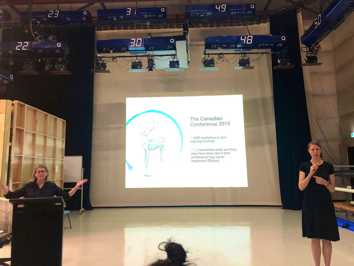 MediaCommsMQ's tweet photo. Catherine Treloar revisited Australian Deaf history and discussed deaf people as clients of the NDIS. #biopoliticsseminar #mqcreative https://t.co/rdvChNN5Sw
