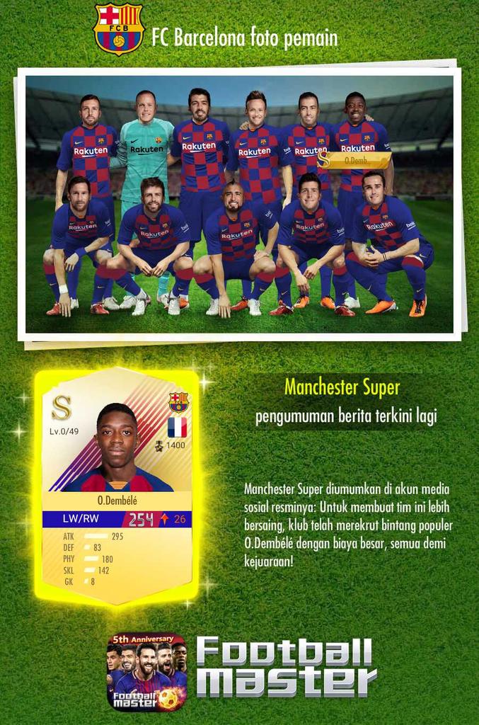 M4skMan's tweet photo. Manchester Super  pengumuman berita terkini lagi
Manchester Super diumumkan di akun media sosial resminya: Untuk membuat tim ini lebih bersaing, klub telah merekrut bintang populer O.Dembélé dengan biaya besar, semua demi kejuaraan! https://t.co/YnMP9AqoBH