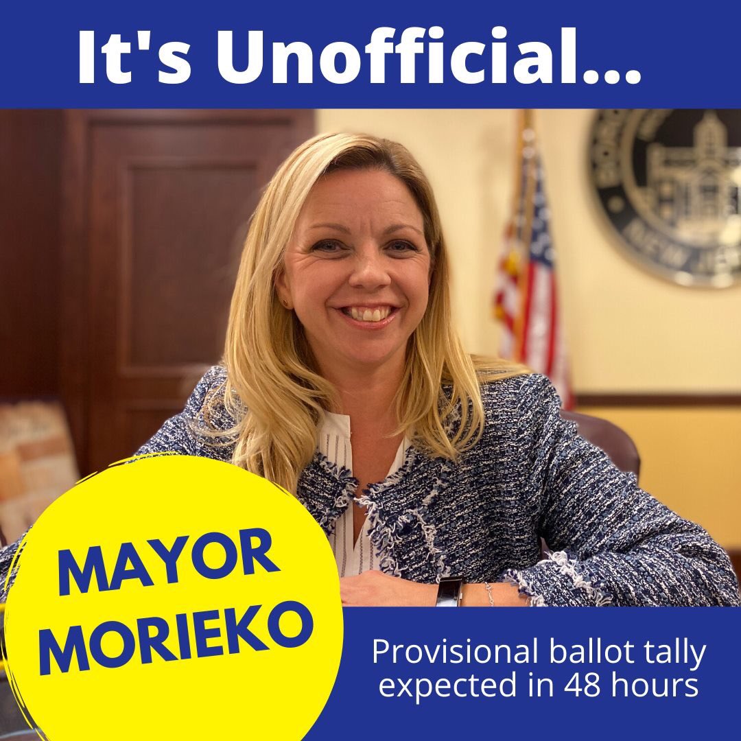 It’s not official yet but an early unofficial congratulations to #GlenRock’s Mayor-Elect Morieko. #ElectionResults2019 #Election2019