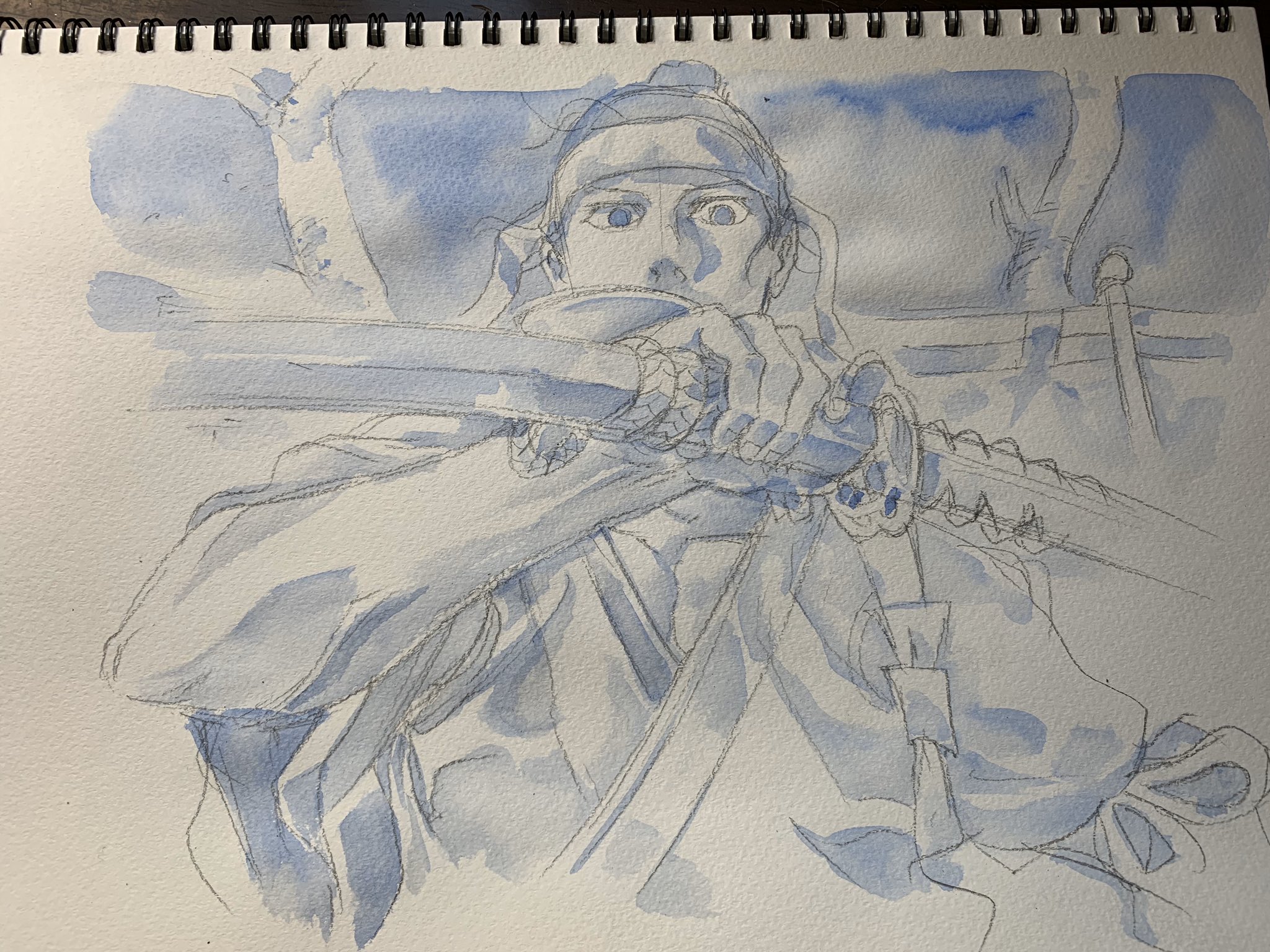 松原利光 黒鉄のヴァルハリアン 打ち合わせまでに時間が出来たから趣味絵にてアクリルガッシュ実験 なるほど アクリルと ポスターカラーの違いは変色やヒビ割れ 耐久性が違うとの事らしいですね そんな細かいことは抜きにして楽しいw T