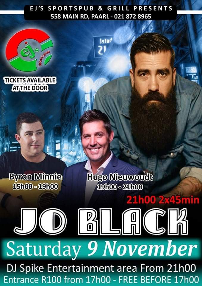 Hoop ek sien jou Saterdag by Ej's in die Paarl. Sien baie uit!! #blessings 😁