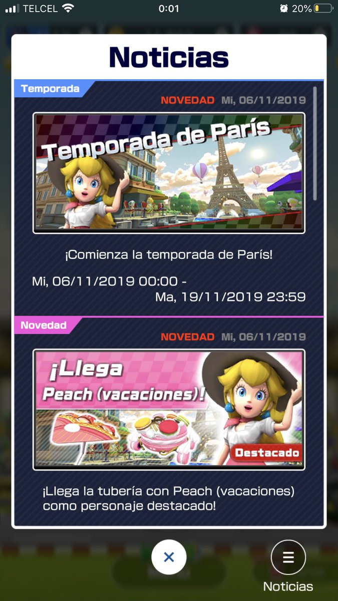 MKT_ESP's tweet photo. ¡Ya disponible la actualización de la gira de Paris!
• Nuevos Personajes, Vehículos y Paracaídas
• Nuevas Pistas, Copas y Recompensas
• Nueva tienda con Toad y tuberías destacadas, así como nuevos desafíos.
#MarioKartTour #TourParis https://t.co/ijzIuWZODE
